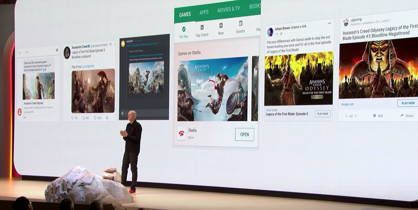 Google Stadia section in Google Play!